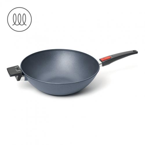 WOLL Titanová pánev Wok na indukci Ø 34 cm s odnímatelnou rukojetí Diamond Lite