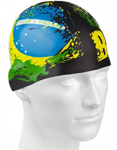Mad Wave Brazil Swim Cap Černo/žlutá