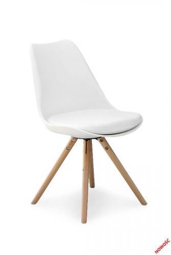 Jídelní židle K201 bílá Halmar šedá