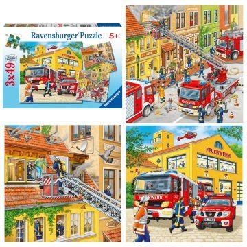 Puzzle Nasazení požárníků 3x49 dílků