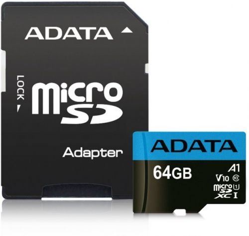 Adata MicroSDHC 64GB UHS-I 85/20MB/s + ad (AUSDX64GUICL10A1-RA1)