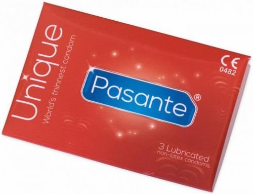 Pasante Extratenké kondomy bez latexu Pasante Unique - 3 ks