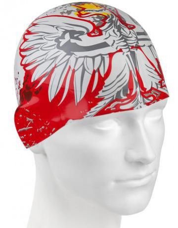 Mad Wave Poland Swim Cap Bílo/červená