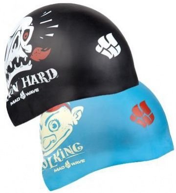 Mad Wave Pool King Reversible Swim Cap Junior Černo/modrá