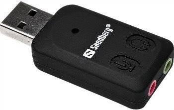 Sandberg externí zvuková karta, USB > Sound Link, černá