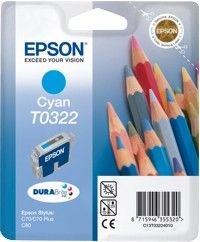 Epson C13T032240 azurová (cyan) originální cartridge