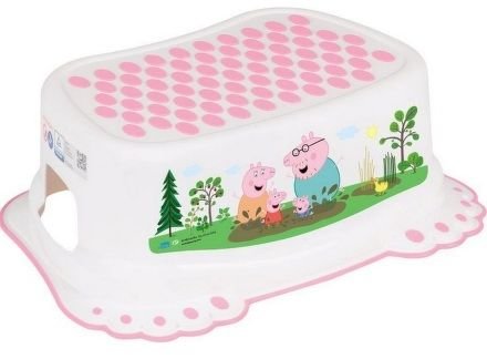 Dětské protiskluzové stupátko do koupelny Peppa Pig white-pink