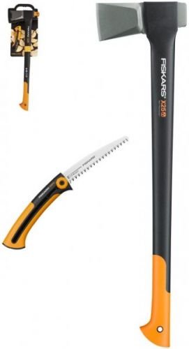 Fiskars Sada - štípací sekera X25 + Pilka XSharp