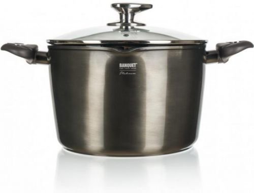 Banquet Hrnec na těstoviny METALLIC PLATINUM 24 cm