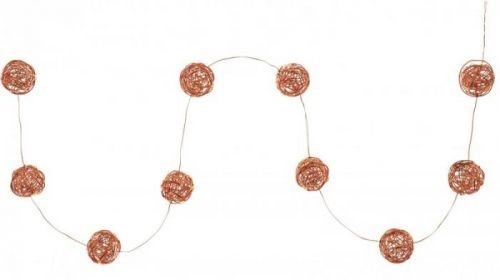 Retlux řetěz koule měděné 10LED teplá bílá