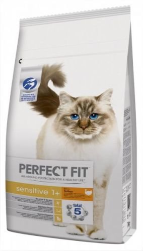 Perfect fit Granule krůtí pro dospělé kočky s citlivým zažíváním 7kg