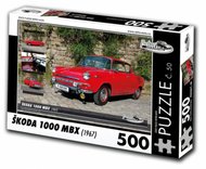 RETRO-AUTA© Puzzle č. 50 - ŠKODA 1000 MBX (1967) 500 dílků
