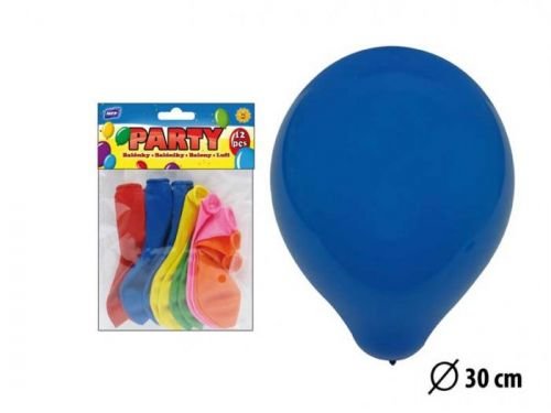 Nafukovací balónek standard, průměr 30cm, 12ks