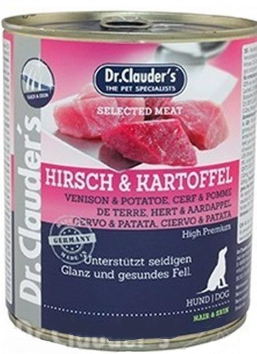 Dr. Clauders Jelení maso s bramborem kompletní krmivo pro dospělé psy 800 g
