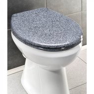 WC sedátko v žulovém dekoru se snadným zavíráním Wenko Premium Ottana, 45,2 x 37,6 cm