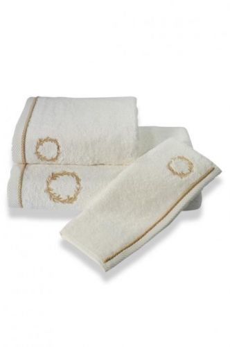Soft Cotton Dárkové balení ručníků a osušek SEHZADE Bílá / stříbrná výšivka