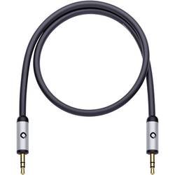 Jack audio kabel Oehlbach 60017, [1x jack zástrčka 3,5 mm - 1x jack zástrčka 3,5 mm], 5 m, černá