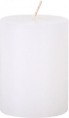 Toro Svíčka rustikální bílá 7,5 x 10 cm