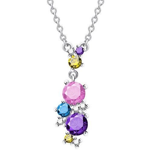Preciosa Pestrobarevný náhrdelník Flower 5238 70