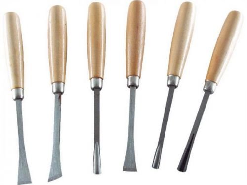 EXTOL CRAFT dláta řezbářská s dřevěnou rukojetí, sada 6ks