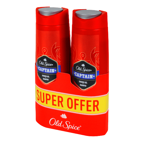Old Spice Captain Sprchový gel a šampon Pro muže 2x400ml
