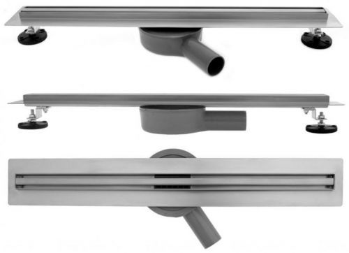 REA Lineární odtokový žlab + sifon + nožičky + rošt Neo 500 Slim Pro REA-G8749