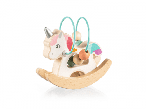 Zopa Dřevěný aktivity jednorožec, Mint