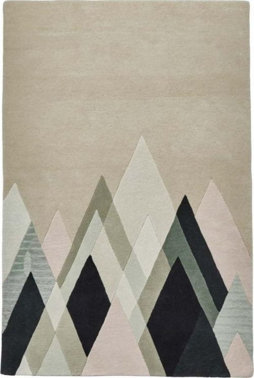 Béžovo-šedý vlněný koberec Think Rugs Collins High, 120 x 170 cm