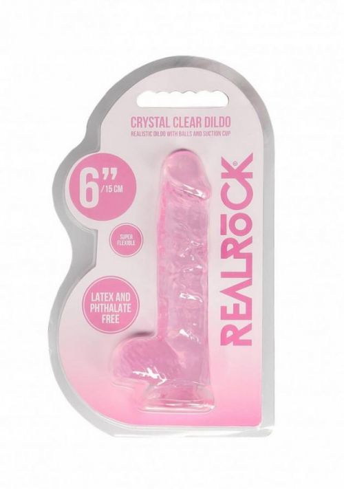 6 Realistic Dildo With Balls - Pink"