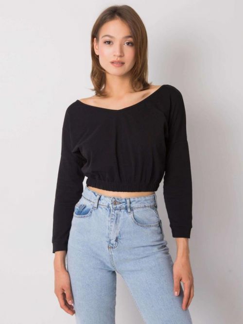 ČERNÉ DÁMSKÉ KRÁTKÉ TRIČKO RV-BZ-6721.65-BLACK Velikost: S/M