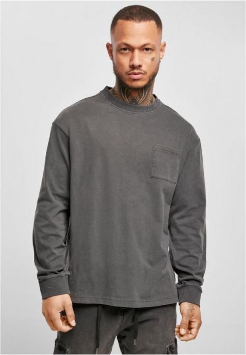 Pigment Dyed Pocket Longsleeve - blackbird L