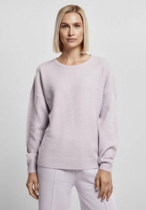 Ladies Chunky Fluffy Sweater - softlilac 3XL