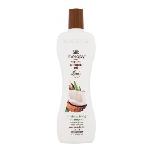 Farouk Systems Biosilk Silk Therapy Coconut Oil 355 ml hydratační šampon s kokosovým olejem pro ženy