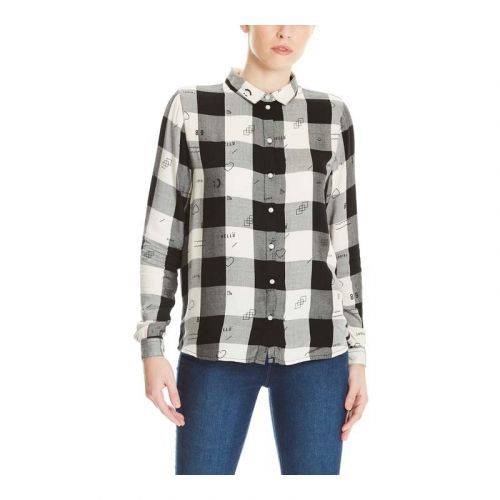 košile BENCH - Printed Light Flannel Shirt Black/White Check (P1157) velikost: S