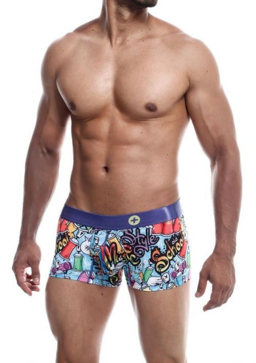 MaleBasics Pánské boxerky s barevným obrázkovým motivem Hipster Trunk - MaleBasics