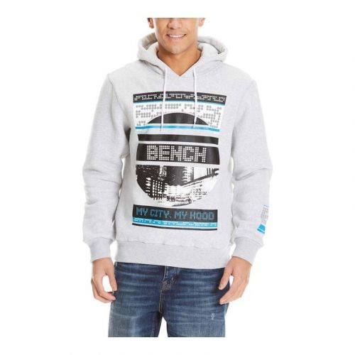 mikina BENCH - Graphic Hoodie Light Grey Marl Winter (MA1052)