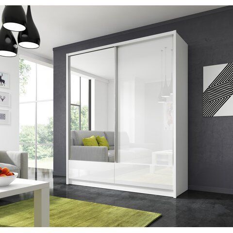 PIASKI Šatní skříň AVA I 180, bílý lesk/bílá 184x214x62 bílý lesk / bílá