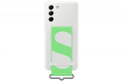 Samsung S21 FE Silikonový kryt s poutkem EF-GG990TWEGWW, bílá