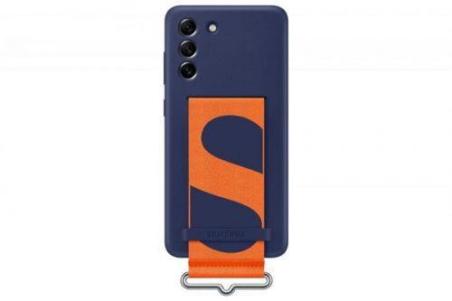 Samsung S21 FE Silikonový kryt s poutkem EF-GG990TNEGWW, modrá