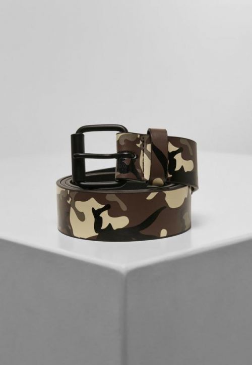Synthetic Leather Camo Belt - browncamo S/M