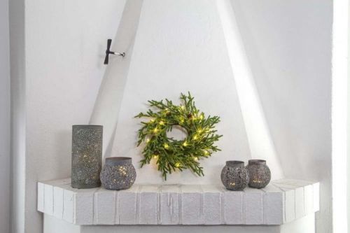 Vánoční věnec s LED osvětlením Star Trading Lummer, ø 38 cm