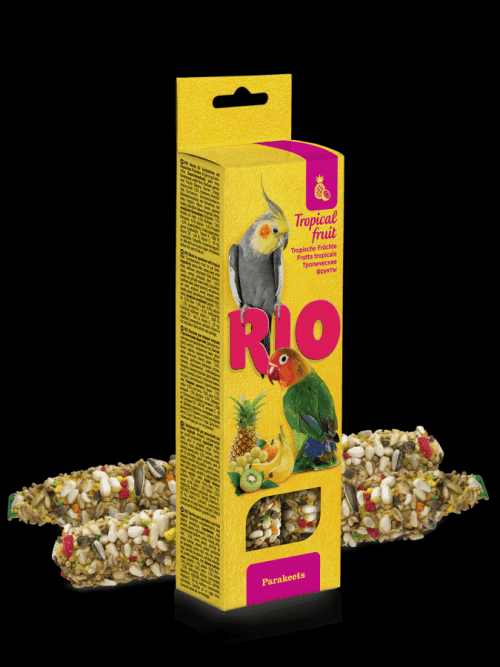 RIO tyčinky pro střední papoušky s tropickým ovocem, 2x75g