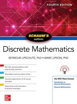 Schaum's Outline of Discrete Mathematics, Fourth Edition (Lipschutz Seymour)(Paperback / softback)