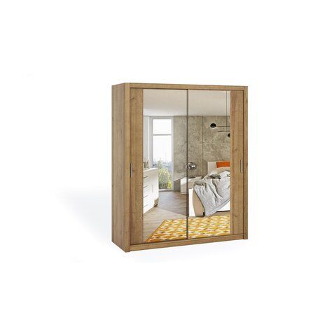 GIB Šatní skříň se zrcadlem BOKO 180, dub zlatý 180x215x62 Dub zlatý