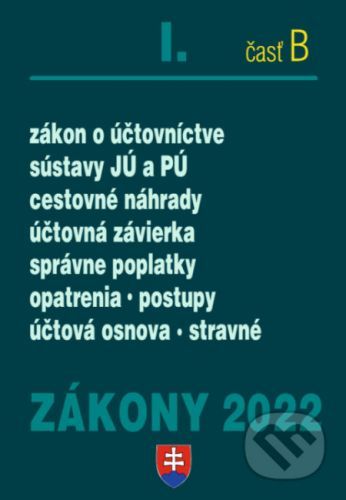 Zákony 2022 I/B Účtovné zákony - Poradca s.r.o.