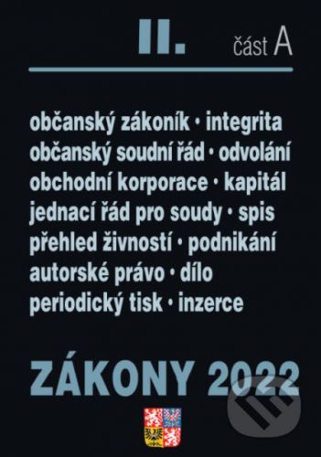 Zákony II. A / 2022 - Občanský zákoník - Poradce s.r.o.