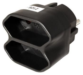 Rozdvojka 230V, 2x typ C, černá