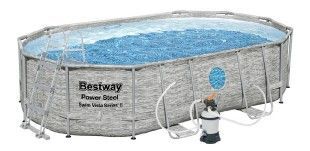 Bestway Bazén Power Steel Stacked Stone Swim Vista 4,88 x 3,05 x 1,07 m -