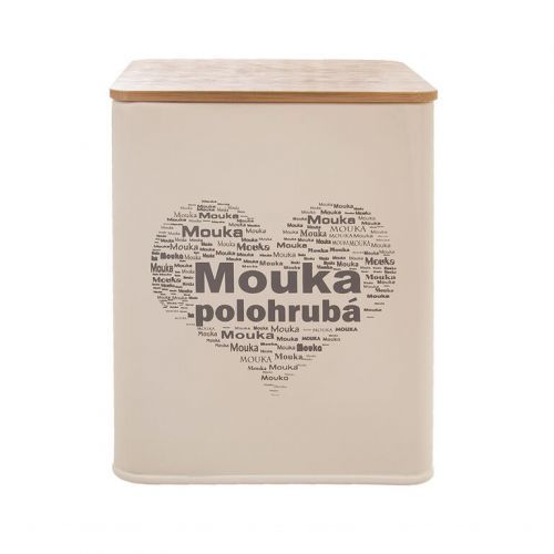 Plechová dóza SRDCE na polohrubou mouku