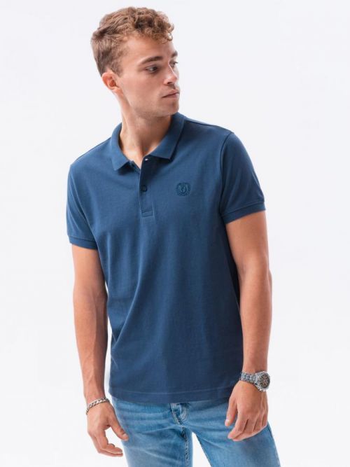 Ombre Clothing Pánské basic polo tričko Douglas tmavě modrá S1374